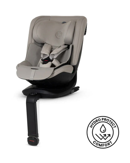 Silver Cross Motion 3 All Size 360 Baby Car Seat-Convertible (Front & Rear Facing)-2026 Edition-New Waffle Jersey Fabric for Enhanced Airflow-Includes Sunshade, Summer Liner & Seatbelt Pad-3 Position Recline-From 0 to 12Y-Natural Taupe