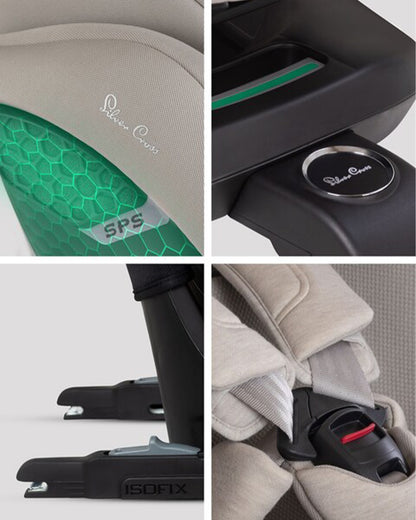 Silver Cross Motion 3 All Size 360 Baby Car Seat-Convertible (Front & Rear Facing)-2026 Edition-New Waffle Jersey Fabric for Enhanced Airflow-Includes Sunshade, Summer Liner & Seatbelt Pad-3 Position Recline-From 0 to 12Y-Natural Taupe