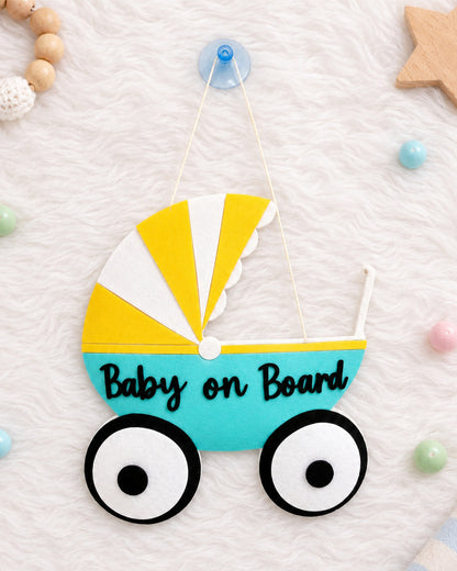 Babble Wrap Little Stroller Adventure Baby On Board-Soft Toy-Cute Hanging Suction Window Sign-Baby Safety Car Accessory