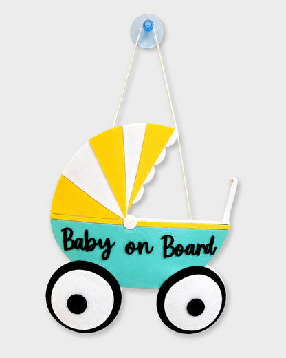 Babble Wrap Little Stroller Adventure Baby On Board-Soft Toy-Cute Hanging Suction Window Sign-Baby Safety Car Accessory