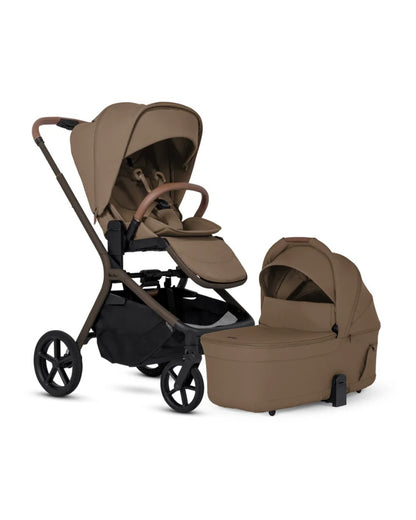 Silver Cross Breez Stroller & Carry Cot Travel System-Maple