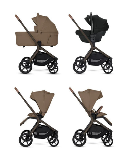 Silver Cross Breez Stroller & Carry Cot Travel System-Maple