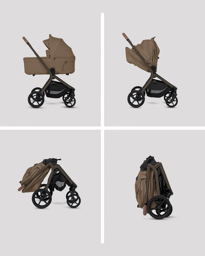 Silver Cross Breez Stroller & Carry Cot Travel System-Maple
