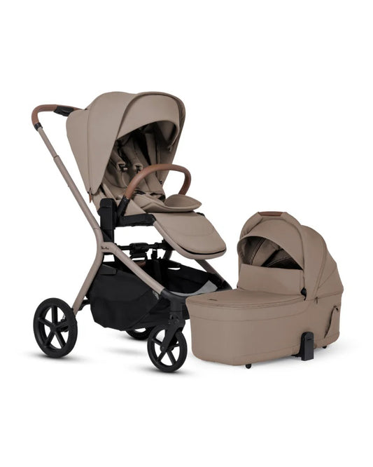 Silver Cross Breez Stroller & Carry Cot Travel System-Champagne