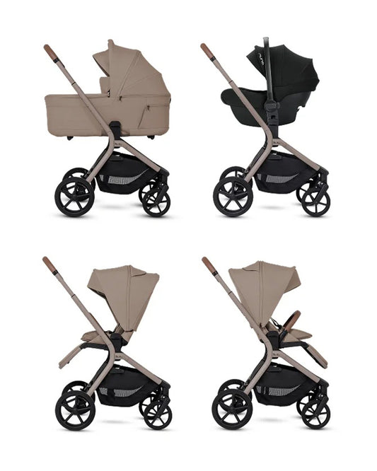 Silver Cross Breez Stroller & Carry Cot Travel System-Champagne