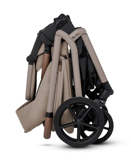 Silver Cross Breez Stroller & Carry Cot Travel System-Champagne
