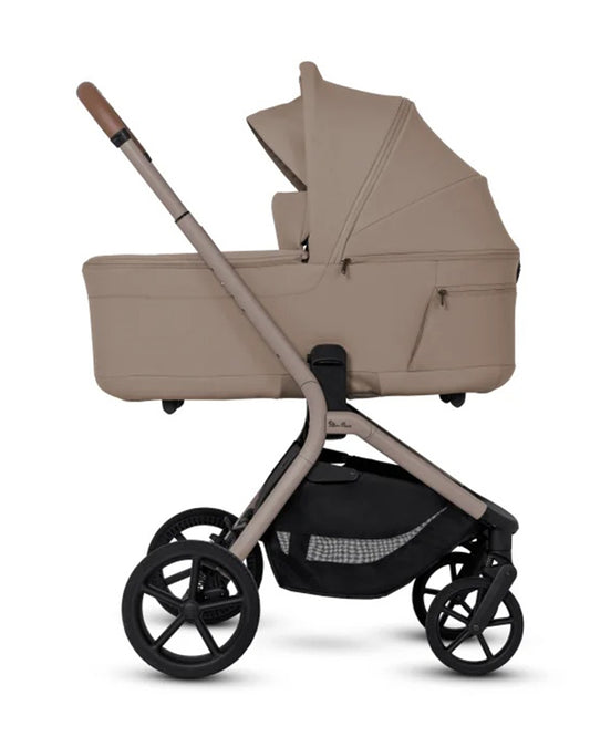 Silver Cross Breez Stroller & Carry Cot Travel System-Champagne