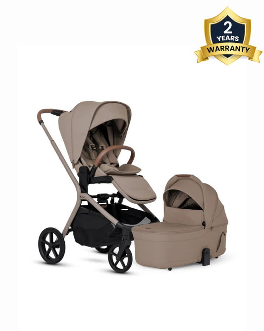 Silver Cross Breez Stroller & Carry Cot Travel System-Champagne