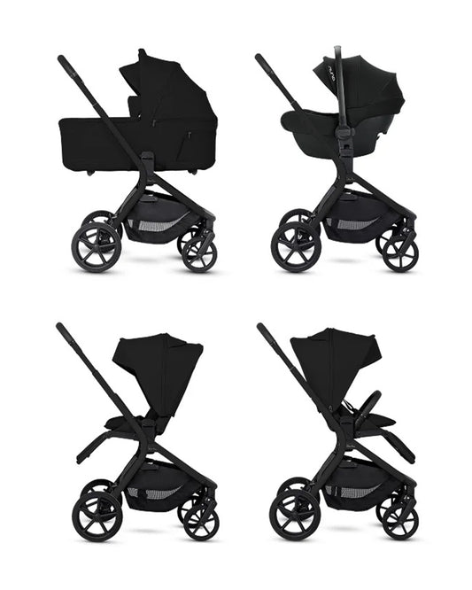 Silver Cross Breez Stroller & Carry Cot Travel System-Onyx