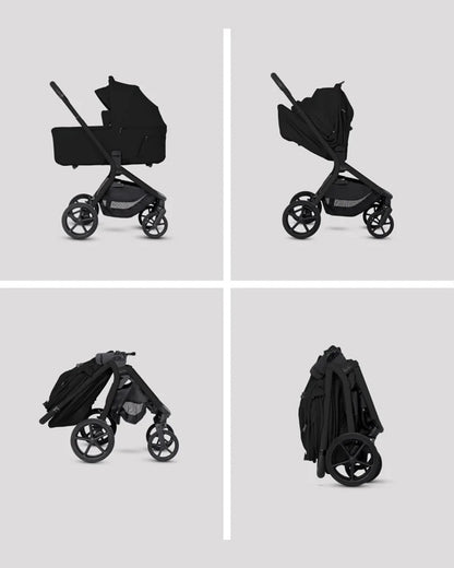 Silver Cross Breez Stroller & Carry Cot Travel System-Onyx