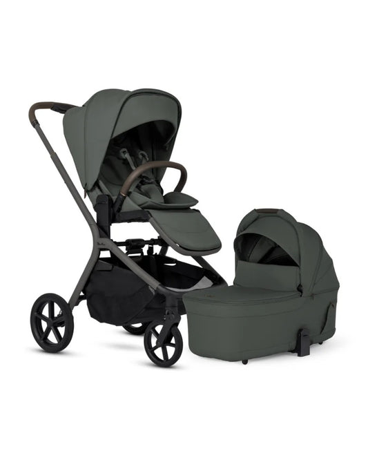 Silver Cross Breez Stroller & Carry Cot Travel System-Pewter