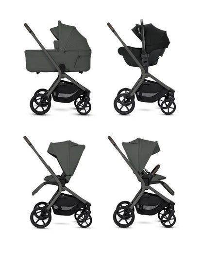 Silver Cross Breez Stroller & Carry Cot Travel System-Pewter
