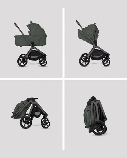 Silver Cross Breez Stroller & Carry Cot Travel System-Pewter