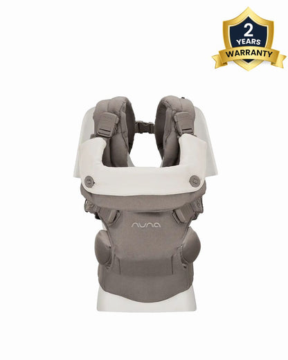 Nuna Cudl Luxe Baby Carrier-4 Carrying Position-Made With 70% Cashmere & 30% Silk Blend-Perfectly Giftable-With Laundry Bag, Pouch, Socks, Bibs, Harness Cover & Storage Bag-For 0 to 3Y (Upto 16 Kg)-Pewter