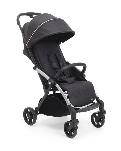 Chicco Goody XPlus Lightweight Stroller-One Hand Fold-Flat Reclining Seat-Big Shock Absorber Wheels-6 Months Warranty-For 0 to 4Y (Upto 22 Kg)-Ebony