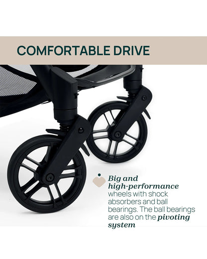 Chicco Goody XPlus Lightweight Stroller-One Hand Fold-Flat Reclining Seat-Big Shock Absorber Wheels-6 Months Warranty-For 0 to 4Y (Upto 22 Kg)-Ebony
