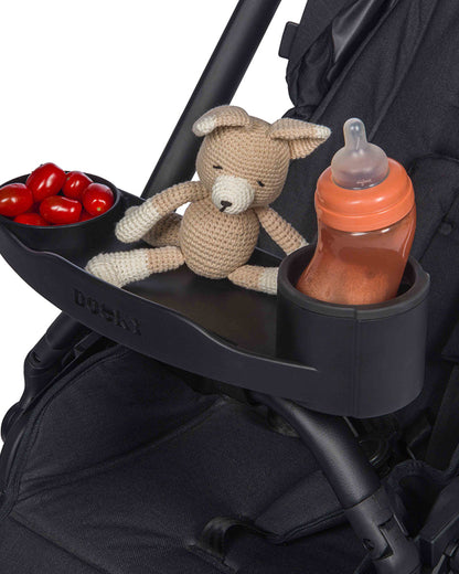 Dooky Universal Stroller Snack & Activity Tray-Easy To Attach & Clean-Black