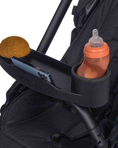 Dooky Universal Stroller Snack & Activity Tray-Easy To Attach & Clean-Black
