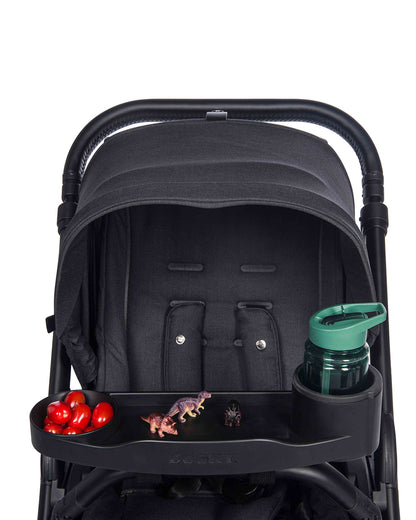 Dooky Universal Stroller Snack & Activity Tray-Easy To Attach & Clean-Black