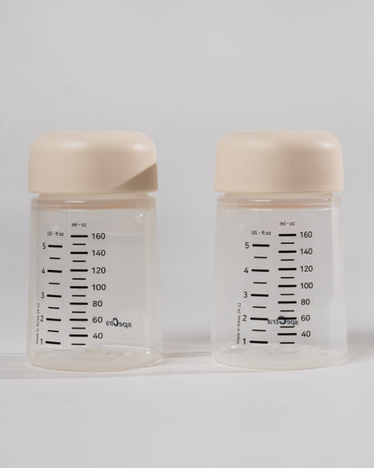 Spectra Breast Milk Storage Bottles-With Airtight Cap & Easy to Read Milk Scale-160 ml-Pack of 2