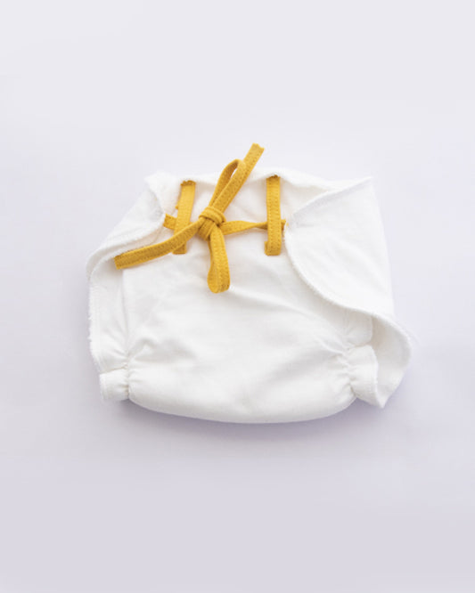 Yellow Doodle All Hearts Dry Cloth Nappy-100% Premium Organic Cotton-Washable & Reusable-Pack of 5
