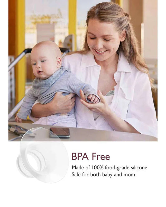 Momcozy Flange Insert 21mm - For M5 Wearable Breast Pump - Soft Silicone - Comfortable Fit - Pack of 4