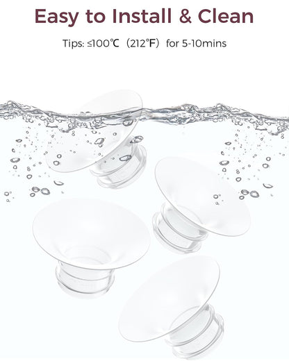 Momcozy Flange Insert 21mm - For M5 Wearable Breast Pump - Soft Silicone - Comfortable Fit - Pack of 4