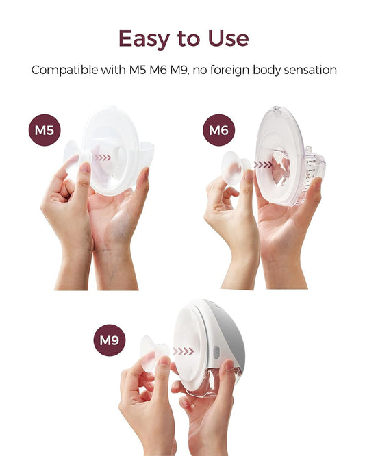 Momcozy Flange Insert 21mm - For M5 Wearable Breast Pump - Soft Silicone - Comfortable Fit