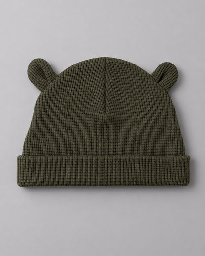 Twingle 100% Organic Cotton Cap, Booties & Mittens Set-Snug Cap-Mittens & Booties-with Soft Elasticated Cuffs for Secure Fit-Solid-Forest Green-For Infants