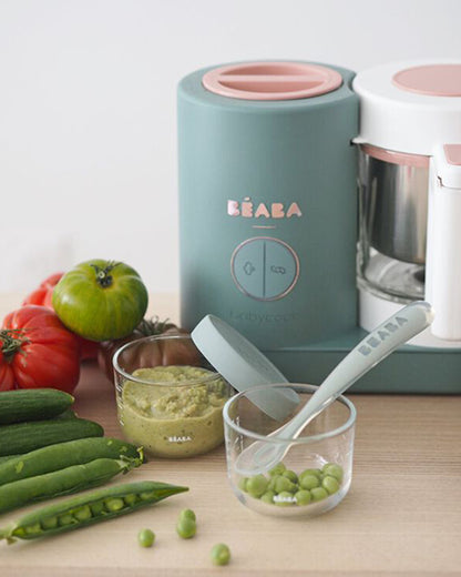 Beaba Babycook Neo 6 in 1 Baby Food Processor-Steam Cooker, Blender, Bottle Warmer & Sterilizer with 1250ml Glass Bowl-Eucalyptus