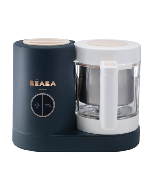 Beaba Babycook Neo 6 in 1 Baby Food Processor-Steam Cooker, Blender, Bottle Warmer & Sterilizer with 1250ml Glass Bowl-Night Blue