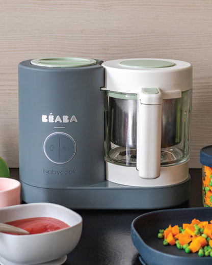 Beaba Babycook Neo 6 in 1 Baby Food Processor-Steam Cooker, Blender, Bottle Warmer & Sterilizer with 1250ml Glass Bowl-Mineral