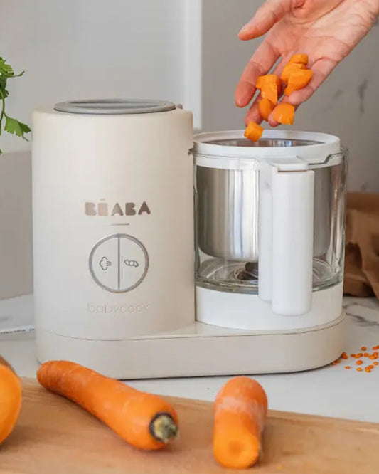 Beaba Babycook Neo 6 in 1 Baby Food Processor-Steam Cooker, Blender, Bottle Warmer & Sterilizer with 1250ml Glass Bowl-Clay