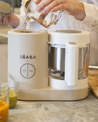 Beaba Babycook Neo 6 in 1 Baby Food Processor-Steam Cooker, Blender, Bottle Warmer & Sterilizer with 1250ml Glass Bowl-Clay