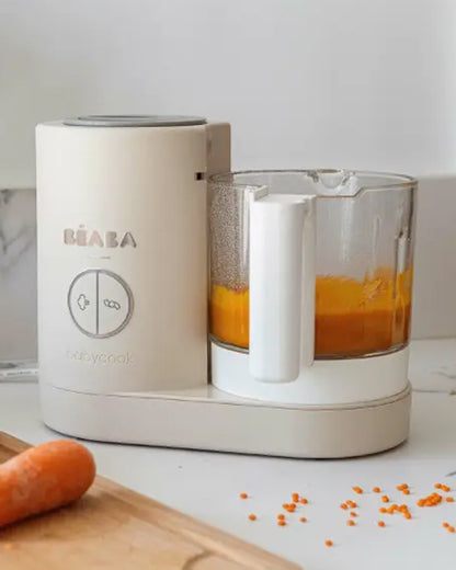 Beaba Babycook Neo 6 in 1 Baby Food Processor-Steam Cooker, Blender, Bottle Warmer & Sterilizer with 1250ml Glass Bowl-Clay