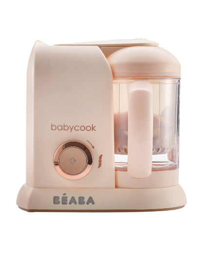 Beaba Babycook Solo Multi-functional Baby Food Processor-Compact All-in-One Steam Cooker, Blender & Sterilizer with 1100ml Bowl-Rosegold