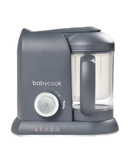 Beaba Babycook Solo Multi-functional Baby Food Processor-Compact All-in-One Steam Cooker, Blender & Sterilizer with 1100ml Bowl-Dark Grey