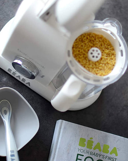 Beaba Babycook Solo Pasta & Rice Cooker Attachment for Starchy Baby Food like Dal, Rice, Pasta-Holds 750g Cooked Grains-White
