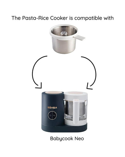 Beaba Babycook Neo Stainless Steel Cooker Attachment for Starchy Baby Food like Dal, Rice, Pasta-Holds 750g Cooked Grains