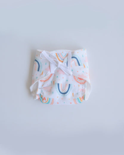 Yellow Doodle All Colours Dry Cloth Nappy-100% Premium Organic Cotton-Washable & Reusable-Pack of 5