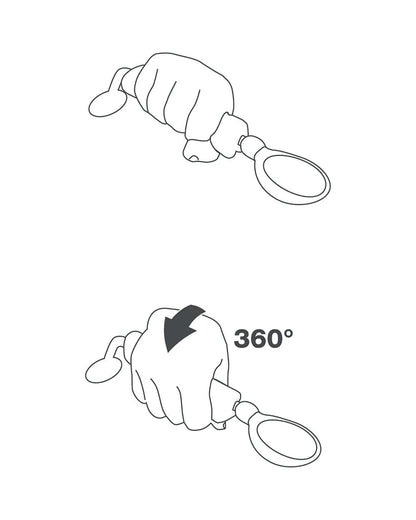 Beaba 360° Training Spoon-Short and Round Rotating Handle-Gentle on Gums-Nude-8M+