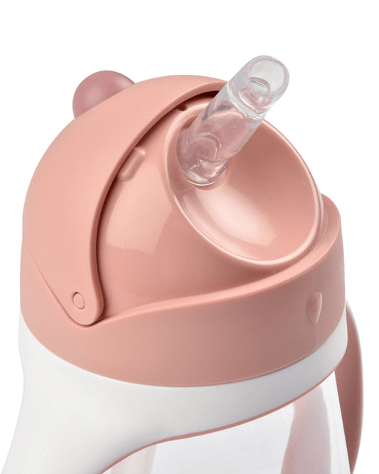 Beaba 2-in-1 Baby Straw Sipper-Anti-spill with Removeable Handles-100% Waterproof-Vintage Pink-300ml-8M+