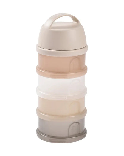 Beaba Stacked Milk Formula Container-Airtight Multifunctional Storage Container-Microwave Safe & Travel Friendly-Clay