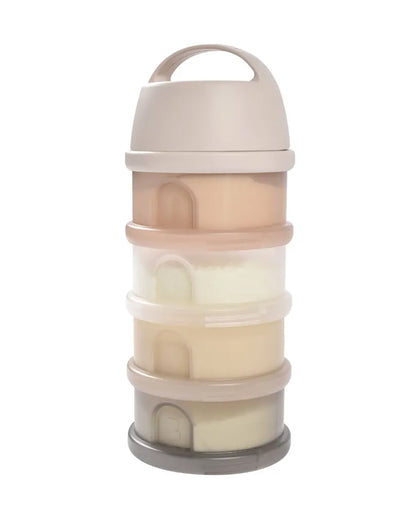 Beaba Stacked Milk Formula Container-Airtight Multifunctional Storage Container-Microwave Safe & Travel Friendly-Clay
