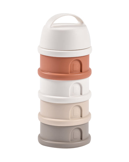 Beaba Stacked Milk Formula Container-Airtight Multifunctional Storage Container-Microwave Safe & Travel Friendly-Terracotta