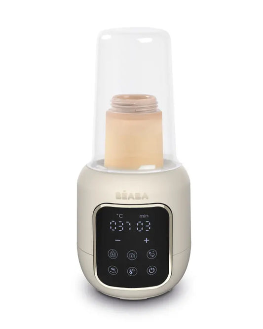 Beaba Multi Milk 5-in-1 Baby Bottle Warmer-Gentle Breast Milk Heating, Fast Steam Mode & Defrost-LED Display with Touch Screen & Adjustable Timer-Clay