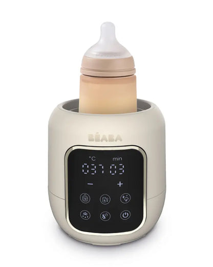 Beaba Multi Milk 5-in-1 Baby Bottle Warmer-Gentle Breast Milk Heating, Fast Steam Mode & Defrost-LED Display with Touch Screen & Adjustable Timer-Clay