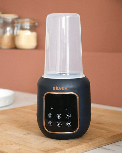 Beaba Multi Milk 5-in-1 Baby Bottle Warmer-Gentle Breast Milk Heating, Fast Steam Mode & Defrost-LED Display with Touch Screen & Adjustable Timer-Night Blue