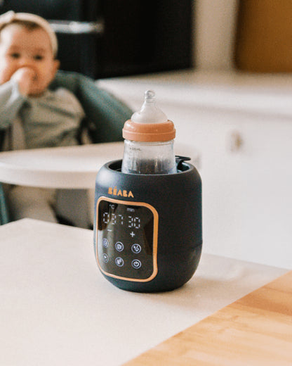 Beaba Multi Milk 5-in-1 Baby Bottle Warmer-Gentle Breast Milk Heating, Fast Steam Mode & Defrost-LED Display with Touch Screen & Adjustable Timer-Night Blue