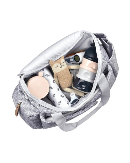 Beaba Sydney Baby Diaper Bag-Large Capacity Multi-Pocket Organizer with Changing Mat & Insulated Bottle Pouch-Jungle